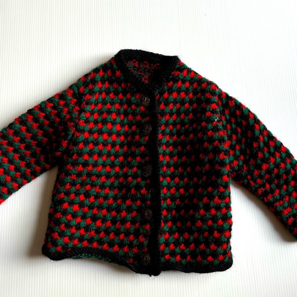 Vintage Knitted Kids Vest Size 2
